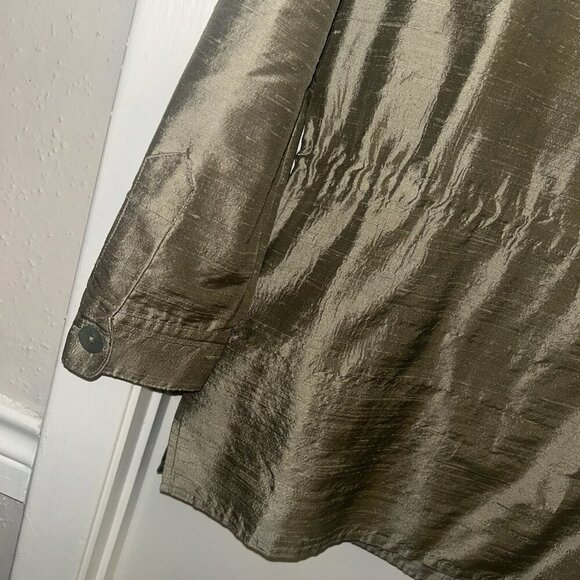 St. John Sport by Marie Green Long Sleeve Button Down Tie Waist Jacket Top Sz P - Picture 8 of 11